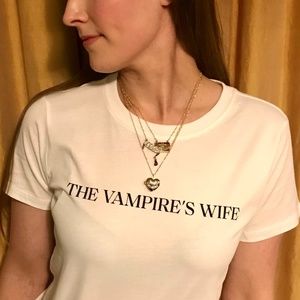 RARE NWT The Vampire's Wife x H&M Organic Cotton Logo T-shirt Top XS